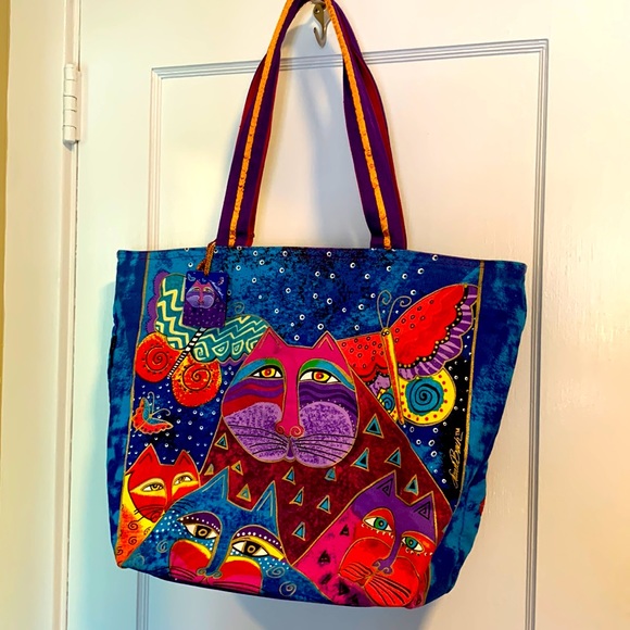 Laurel Burch Handbags - PURSE TOTE BAG ~ LAUREL BURCH Fantastic Feline ~ Cat 's & Butterflies Butterfly